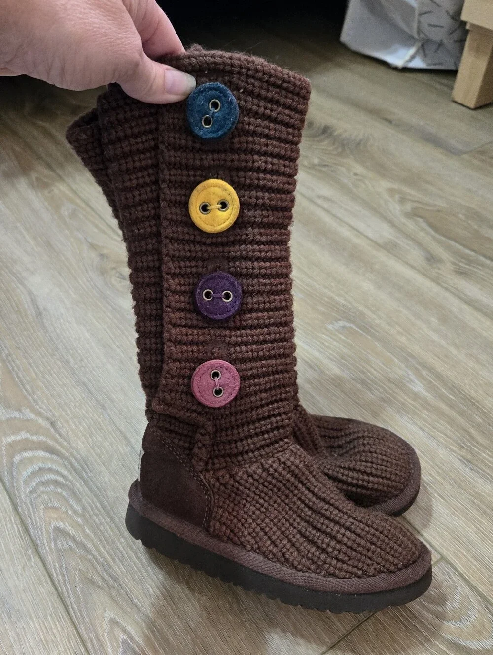 UGG Candy Knit Tall Boots, 10 Toddler